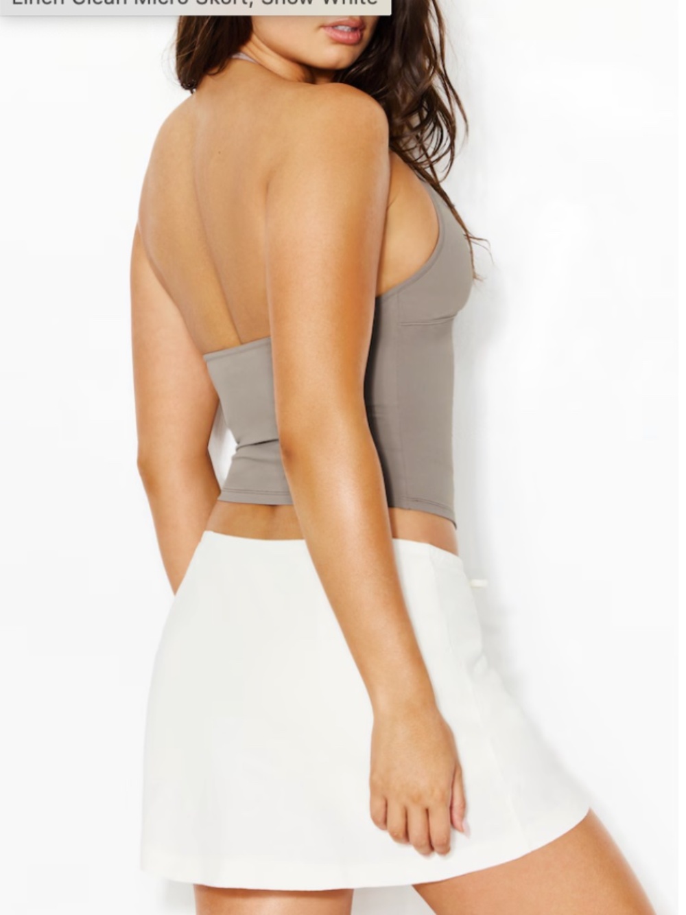 Garage Linen Clean Micro Skort - Snow White